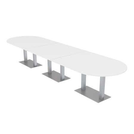 Skutchi Designs 45 in W, 165.75 in L, 29 in H, Engineered Wood Top, White HAR-RAC-46x168-DOU-XD09